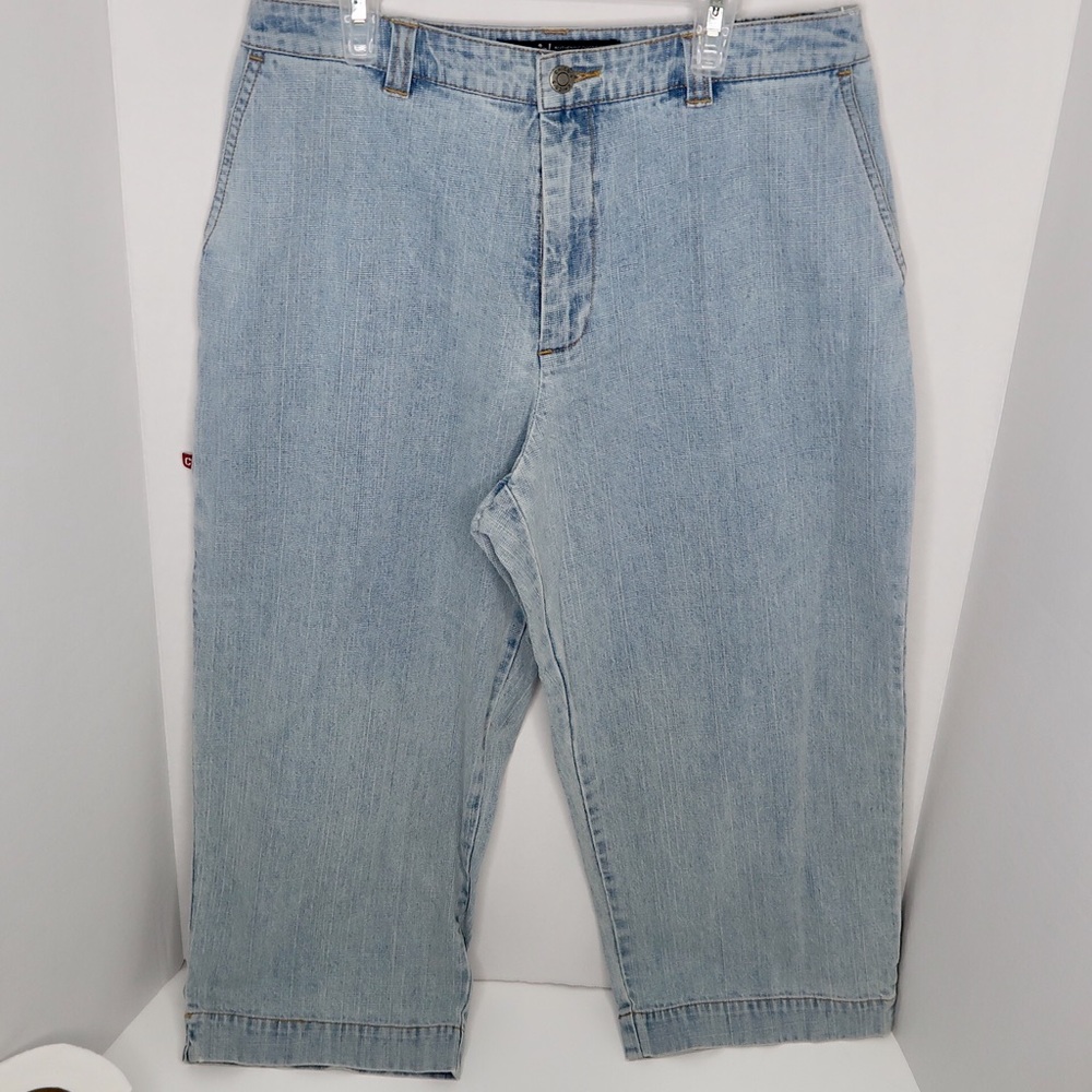 Chicos Wide leg crop lightwash Jeans size 1